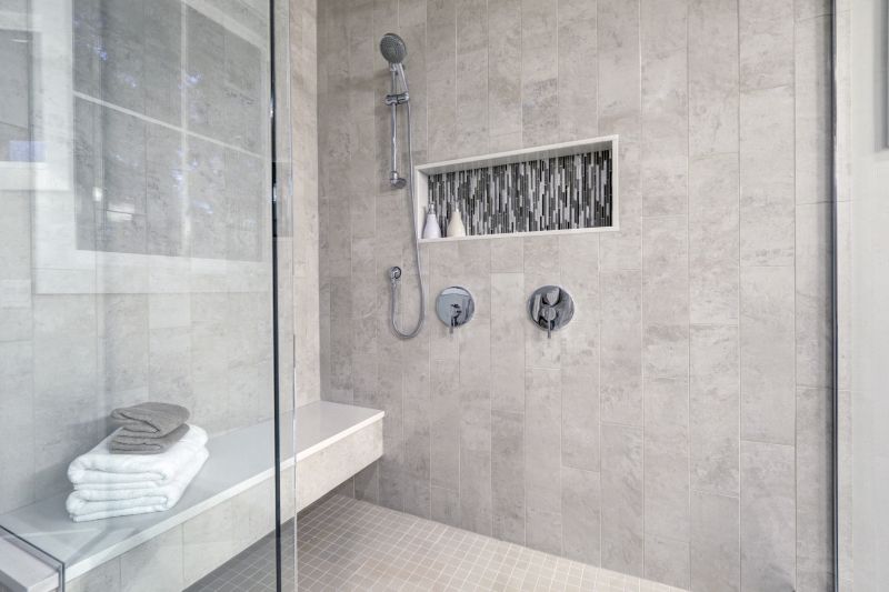Stylish Shower with Custom Tile Work